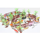 100 Pieces Mini Jurassic Dinosaur Animal Action Figures Model DIY Scene Kits Playset Kids Toy Gift
