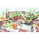 100 Pieces Mini Jurassic Dinosaur Animal Action Figures Model DIY Scene Kits Playset Kids Toy Gift