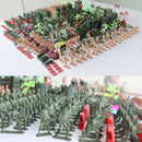 325 Pieces WWII Soldier 5cm Army Figures Playset for Army Sand Scene Model Children Toy Collection