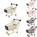 Mini Metal Shopping Cart Salesman Sample Kids Pretend Play Toy - Gold S