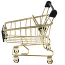 Mini Metal Shopping Cart Salesman Sample Kids Pretend Play Toy - Gold S