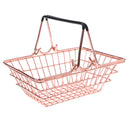 Kids Mini Metal Supermarket Shopping Basket For Kitchen Fruit Vegetable Food Grocery Storage Pretend Play Tools Toy Gifts S