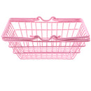 Mini Shopping Basket Toy Portable Kids Grocery Basket with Handle for Children Kids Kitchen Shopping Pretend Play Toy Pink S
