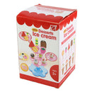 22pcs Ice Cream Desserts Tower Stand Pretend Play Food Toy Set For Kids