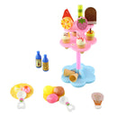 22pcs Ice Cream Desserts Tower Stand Pretend Play Food Toy Set For Kids