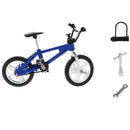 1:24 Scale Alloy Finger Bike Toy Mountain Bicycle Diecast Model w/Lock Wrench Desk Gadget Stocking Fillers Â–Blue