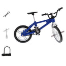 1:24 Scale Alloy Finger Bike Toy Mountain Bicycle Diecast Model w/Lock Wrench Desk Gadget Stocking Fillers Â–Blue