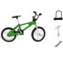 1:24 Scale Alloy Finger Bike Toy Mountain Bicycle Diecast Model w/Lock Wrench Desk Gadget Stocking Fillers Â–Green