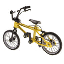 1:24 Mini Alloy Finger Bike Toy Mountain Bicycle Diecast Model Cycling Toy Novelty Game CollectiblesÂ–Yellow