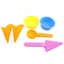 Set Of 6 Plastic Sand Molds Beach Ice Cream Cone Molds Sand Box Kids Toy