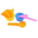 Set Of 6 Plastic Sand Molds Beach Ice Cream Cone Molds Sand Box Kids Toy