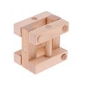 Chinese Classic Wooden Brain Teaser Puzzle Educational Toys Gift for Kids Adult - I-shaped Lock