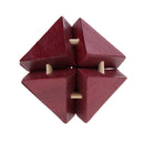 Magic 3D IQ Puzzle Wooden Kong Ming Lock Brain Teaser Intellectual Toy Educational Desk/Office Gadget Crafts - 8 Triangles