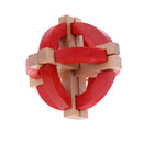 Magic 3D IQ Puzzle Wooden Kong Ming Lock Brain Teaser Intellectual Toy Educational Desk/Office Gadget Crafts - Globe