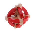 Magic 3D IQ Puzzle Wooden Kong Ming Lock Brain Teaser Intellectual Toy Educational Desk/Office Gadget Crafts - Globe