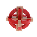 Magic 3D IQ Puzzle Wooden Kong Ming Lock Brain Teaser Intellectual Toy Educational Desk/Office Gadget Crafts - Globe