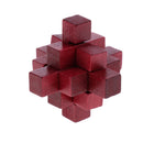 Magic 3D IQ Puzzle Wooden Kong Ming Lock Brain Teaser Intellectual Toy Educational Desk/Office Gadget Crafts - 9pcs Blocks Set