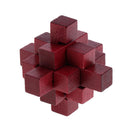 Magic 3D IQ Puzzle Wooden Kong Ming Lock Brain Teaser Intellectual Toy Educational Desk/Office Gadget Crafts - 9pcs Blocks Set