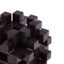 Challenge Yourself - Wooden Brain Teaser Kong Ming Lock Burr Puzzle Intelligence Game Kids/Adults Toy Â–Black