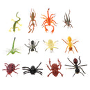 Lots of 12 Pieces PVC Plastic Animal Insects Dragonfly Spider Models Figures Kids Educational Toy Party Bag Fillers