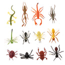 Lots of 12 Pieces PVC Plastic Animal Insects Dragonfly Spider Models Figures Kids Educational Toy Party Bag Fillers