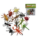 Lots of 12 Pieces PVC Plastic Animal Insects Dragonfly Spider Models Figures Kids Educational Toy Party Bag Fillers
