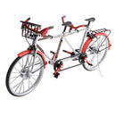 1:10 Alloy Tandem Bike Diecase Model Figure Showcase Display Collection Toy Desktop Ornament Red