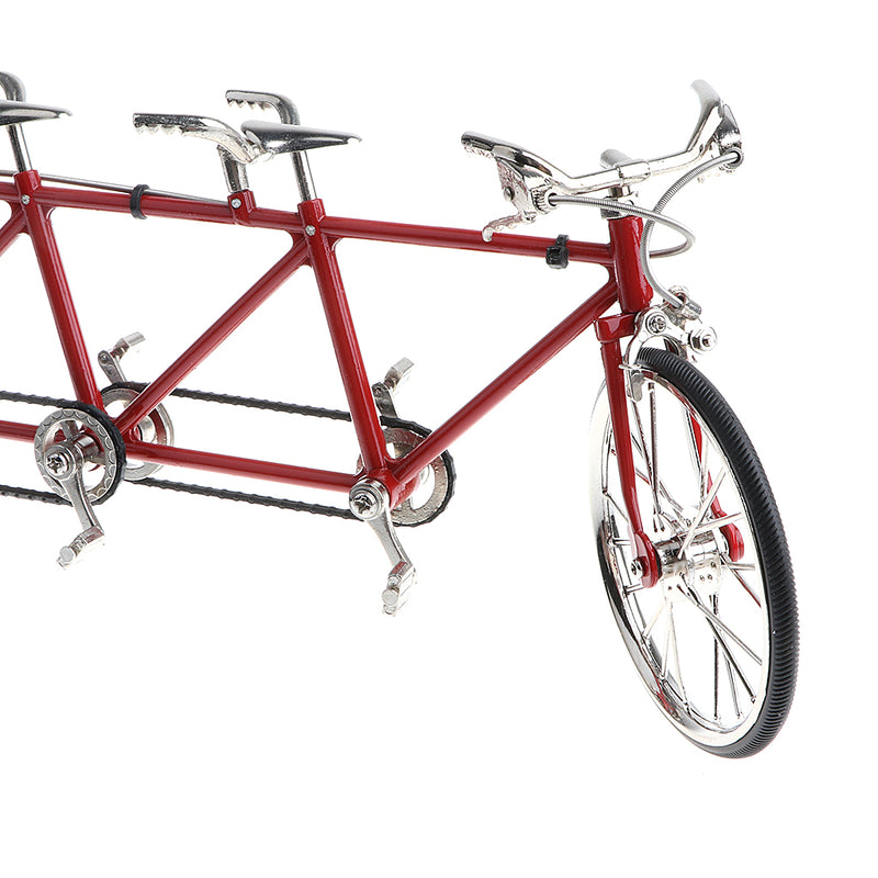 1/10 Scale Simulation Alloy Diecast Racing Exquisite Tandem Bike Sport Bicycle Model Hobbies Games Toy Collections Red