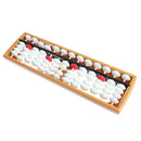 Arithmetic 13 Digits Abacus - 13 Rods 5 Beads Counting Math Number Mathematics Student Kids Teaching Aids Toys with reset button & digits location
