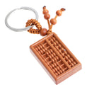 Chinses Traditional Abacus / Suan Pan Wooden Lucky Pendant Cell Phone Handbag Keychain Ornament for Fortune Wealth
