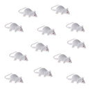 12-piece Plastic Animal White Mouse Model Educational Toy Party Bag Fillers