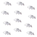 12-piece Plastic Animal White Mouse Model Educational Toy Party Bag Fillers