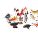 24pcs Mini Marine Poultry Animal Model Action Figures Children Educational Toy Playset Home Decor