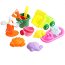 12 Pieces Kids Beach Sand Toys Set Sandbox Toys With Truck Sand Rake & More