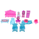 12Pcs Kids Pretend Role Play Toy, Doll House Living Room Furniture Toy with Sofa, Chairs, TV Cabinet and Other Furniture