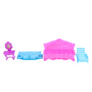 12Pcs Kids Pretend Role Play Toy, Doll House Living Room Furniture Toy with Sofa, Chairs, TV Cabinet and Other Furniture