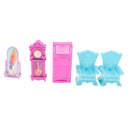 12Pcs Kids Pretend Role Play Toy, Doll House Living Room Furniture Toy with Sofa, Chairs, TV Cabinet and Other Furniture