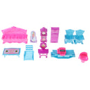 12Pcs Kids Pretend Role Play Toy, Doll House Living Room Furniture Toy with Sofa, Chairs, TV Cabinet and Other Furniture