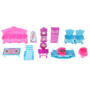 12Pcs Kids Pretend Role Play Toy, Doll House Living Room Furniture Toy with Sofa, Chairs, TV Cabinet and Other Furniture