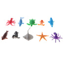10Pcs Sea Animal Figures Toy Play Set, Plastic Toy, Seal, Octopus, Dolphin, Sea Turtle, Party Favors, DIY Decor, Kids Pretend Toy