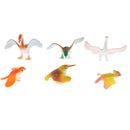 6Pcs Bird Simulation Figures Toy Play Set, Plastic Birds Toy, Eagle, Swan, Owl, Kingfisher, Parrot and Woodpecker