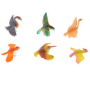 6Pcs Bird Simulation Figures Toy Play Set, Plastic Birds Toy, Eagle, Swan, Owl, Kingfisher, Parrot and Woodpecker