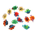 12Pcs Tropical Fish Figures Toy Play Set, Plastic Animal Toy, Party Favors, DIY Decor, Kids Pretend Toy