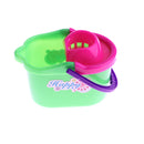 6 Pieces Pretend Play Toy, Cleaning Play Set Housekeeping Set, Mop, Bucket, Bathtub, Dustpan and Broom For Kids