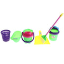 6 Pieces Pretend Play Toy, Cleaning Play Set Housekeeping Set, Mop, Bucket, Bathtub, Dustpan and Broom For Kids