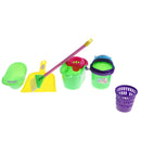 6 Pieces Pretend Play Toy, Cleaning Play Set Housekeeping Set, Mop, Bucket, Bathtub, Dustpan and Broom For Kids