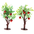 2Pcs Plastic Miniature Trees, Scene Models Toy Set for Diorama Scenery Kids Toy