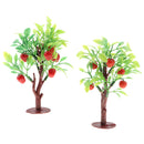 2Pcs Plastic Miniature Trees, Scene Models Toy Set for Diorama Scenery Kids Toy