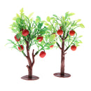 2Pcs Plastic Miniature Trees, Scene Models Toy Set for Diorama Scenery Kids Toy