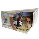 Realistic 3D Scene Box of Animal Families Model Kids Science & Nature Toy Playset - Kangaroos Panda Family